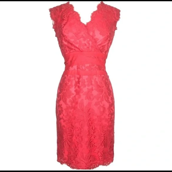 Tadashi Shoji | Dresses | Tadashi Shoji Lace Sheath V Neck Dress | Poshmark
